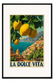 Gerahmter Kunstdruck La Dolce Vita - Italienische Riviera