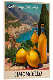 Hartschaumbild Limoncello Retro-Kunst