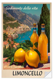 Wandsticker Limoncello Retro-Kunst