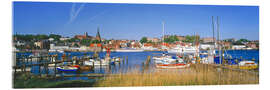Acrylglasbild Boote im Hafen von Flensburg, Deutschland