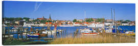 Leinwandbild Boote im Hafen von Flensburg, Deutschland