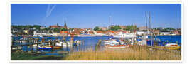 Wandbild Boote im Hafen von Flensburg, Deutschland