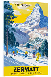 Hartschaumbild Matterhorn Vintage Ski