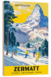 Holzbild Matterhorn Vintage Ski