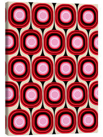 Leinwandbild Red Retro Pop Pattern - Mandy Reinmuth