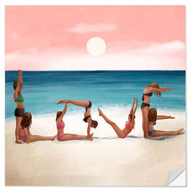 Wandsticker Sonnenuntergang Liebe