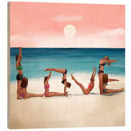 Holzbild Sonnenuntergang Liebe