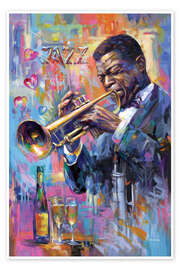 Poster Champagne and Jazz - Leon Devenice