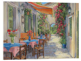 Acrylglasbild Ein schattiges Café in Spanien - Paul Simmons