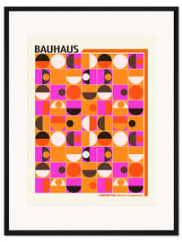 Gerahmter Kunstdruck Bauhaus Pink Panton Pop