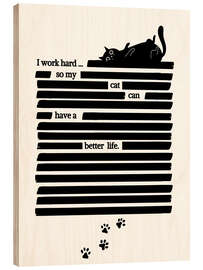 Holzbild Cat Life
