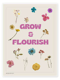 Poster Grow and Flourish - Typobox