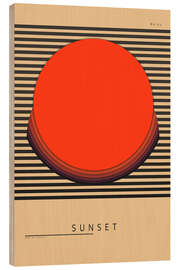 Holzbild Sunset