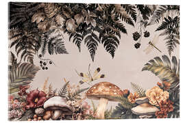 Acrylglasbild Farn Wald Pilze - Andrea Haase