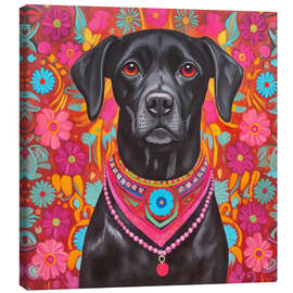 Leinwandbild Folklore Hund - Andrea Haase