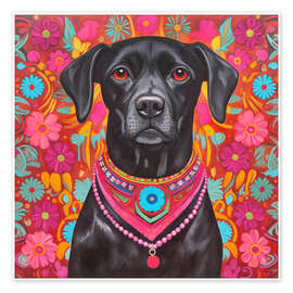 Wandbild Folklore Hund - Andrea Haase