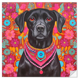 Wandsticker Folklore Hund - Andrea Haase