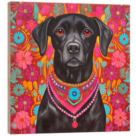 Holzbild Folklore Hund - Andrea Haase