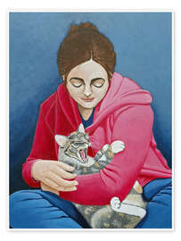 Poster Katze mit Frau