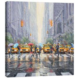 Leinwandbild Regentag in New York - Paul Simmons
