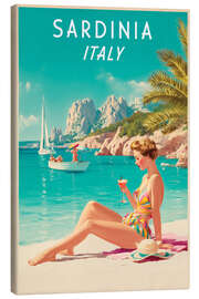 Leinwandbild Sardinien, Italien, Vintage Reisekunst