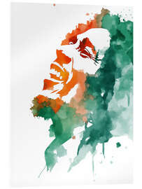 Acrylglasbild Bob Marley Aquarell Portrait - Thomas Klee