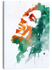 Leinwandbild Bob Marley Aquarell Portrait - Thomas Klee