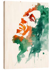 Holzbild Bob Marley Aquarell Portrait - Thomas Klee