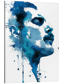 Tableau en aluminium Freddie Mercury Watercolour