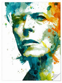 Wandsticker David Bowie Aquarell