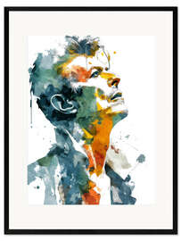 Gerahmter Kunstdruck David Bowie Aquarell II