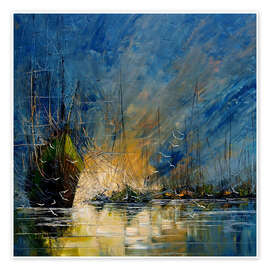 Wandbild Hafen - Justyna Kopania