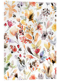 Acrylglasbild Rustikale wilde botanische Blumen - Ninola Design