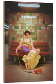 Holzbild U-Bahn-Idylle