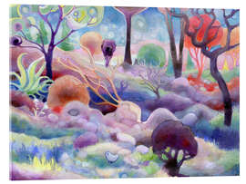 Acrylglasbild Eine Meise chillt im Wald