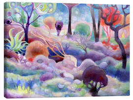 Leinwandbild Eine Meise chillt im Wald - Josh Byer