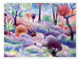 Wandbild Eine Meise chillt im Wald - Josh Byer