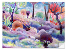 Wandsticker Eine Meise chillt im Wald