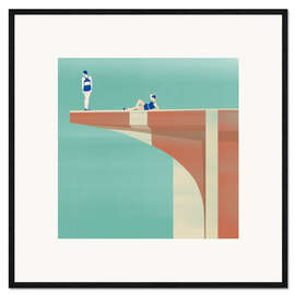 Gerahmter Kunstdruck Turmspringen - Layla Oz