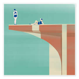 Wandbild Turmspringen - Layla Oz