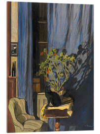 Acrylglasbild Die schwarze Katze - Walter Conz