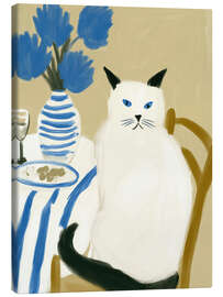 Leinwandbild Katze allein zu haus - Frank Daske