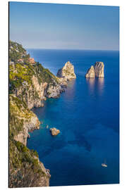 Aluminium print Faraglione rocks in the azure sea on Capri - Christian Müringer