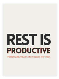 Wandbild Rest Is Productive - Typobox