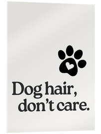 Acrylglasbild Dog hair, don't care - Typobox