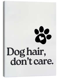 Leinwandbild Dog hair, don't care - Typobox