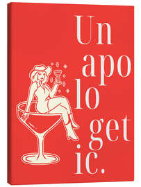 Leinwandbild Unapologetic - Typobox