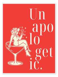 Wandbild Unapologetic - Typobox