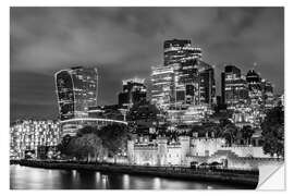 Wandsticker Tower of London vor moderner Skyline - Melanie Viola