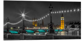 Acrylglasbild Magische Nacht in Westminster, London - Melanie Viola